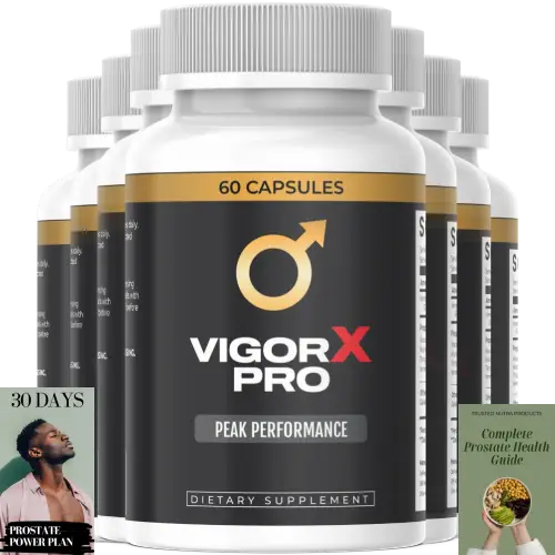 Six plus one free bottles of VigorX Pro with two bonus eBooks, 210 day supply
